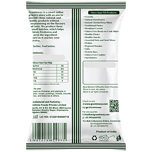 Graminway Singhara Atta - Gluten Free, Iron Calcium Rich, Low Cholesterol, For Breads, Puri, 500 g  Gluten Free
 Iron Calcium Rich
 Low Cholesterol