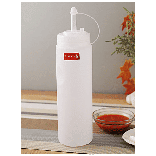 Hazel Squeeze Bottle/Sauce Dispenser With Cap - Easy To Use, Leakproof, 760 ml  
