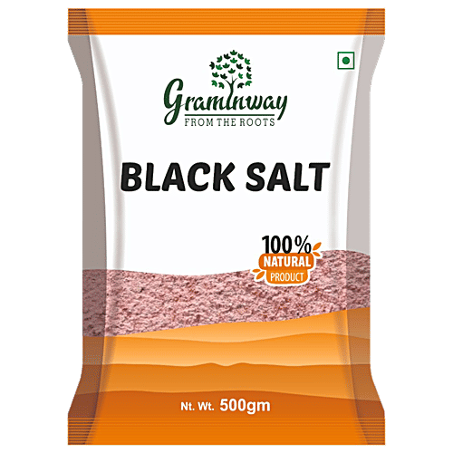 Graminway Black Salt - Natural Minerals Rich Seasoning, Enhances Taste & Flavour, Maintains Electrolytes Balance, 500 g  Natural Minerals Rich
 Enhances Taste & Flavour
 Maintains Electrolytes Balance