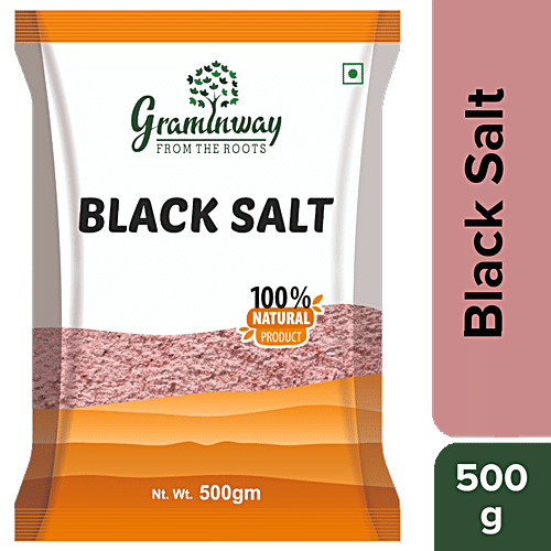 Graminway Black Salt - Natural Minerals Rich Seasoning, Enhances Taste & Flavour, Maintains Electrolytes Balance, 500 g  Natural Minerals Rich
 Enhances Taste & Flavour
 Maintains Electrolytes Balance
