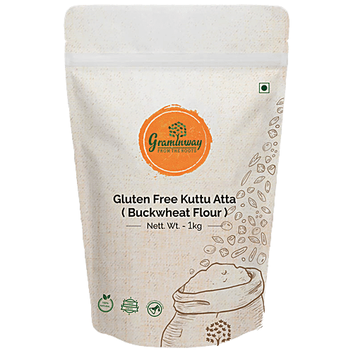 Graminway Kuttu Atta / Buckwheat Flour - Healthy Alternative To Wheat Flour, For Chapatis, Parantha, Puri, 1 kg  Healthy Alternative
 Gluten-Free