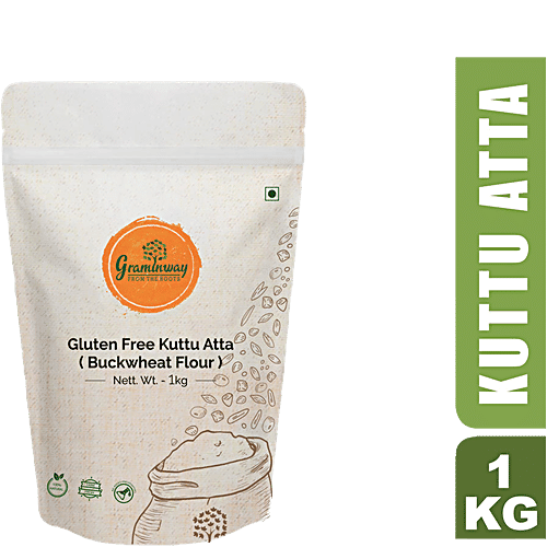 Graminway Kuttu Atta / Buckwheat Flour - Healthy Alternative To Wheat Flour, For Chapatis, Parantha, Puri, 1 kg  Healthy Alternative
 Gluten-Free