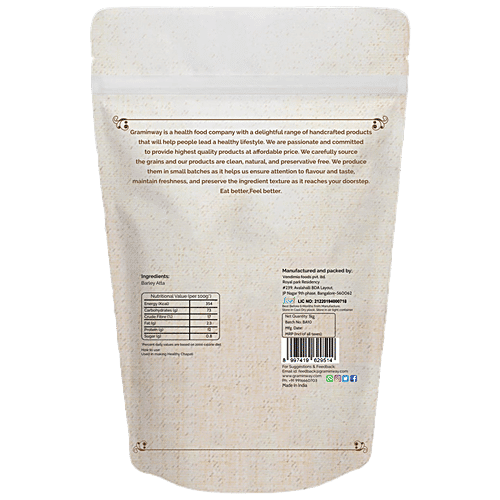 Graminway Barley Atta - Healthy Alternative To Wheat Flour, Helps In Diabetes Management, 1 kg  Rich in Nutrients
 Rich in fibre
 Helps in Diabetes Management