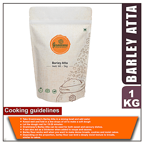 Graminway Barley Atta - Healthy Alternative To Wheat Flour, Helps In Diabetes Management, 1 kg  Rich in Nutrients
 Rich in fibre
 Helps in Diabetes Management