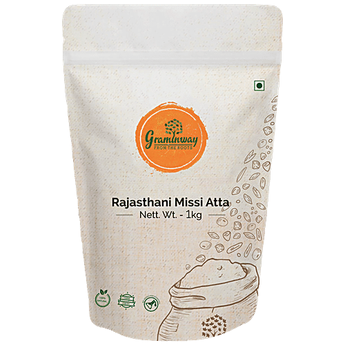 Graminway Rajasthani Missi Atta - Traditional Bread Mix Flour Blend, For Making Chapati, Puri, 1 kg