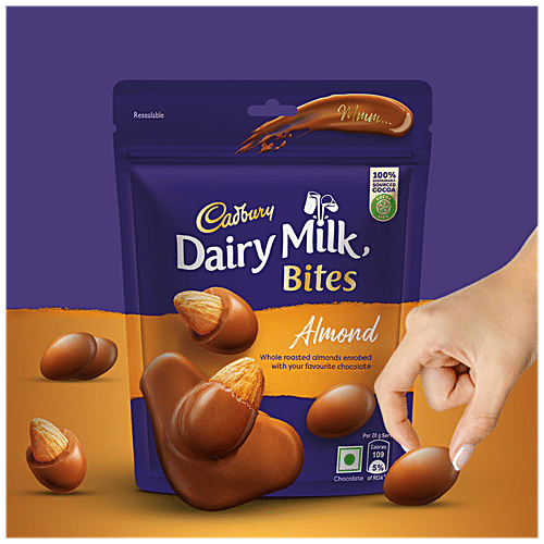 Buy Cadbury Dairy Milk Bites Almonds, Roasted & Chocolate Coated