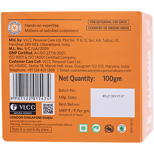 VLCC Vitamin C Clay Mask Restorative Clay Mask With Vitamin C & Hyaluronic Acid, 100 g  