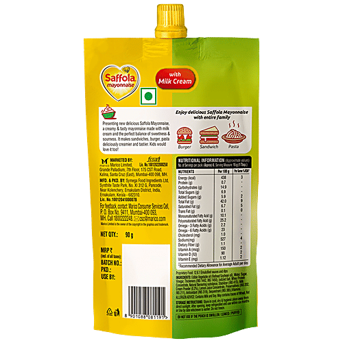 Buy Saffola Mayonnaise Eggless Extra Creamy & Tasty, Smooth & Thick