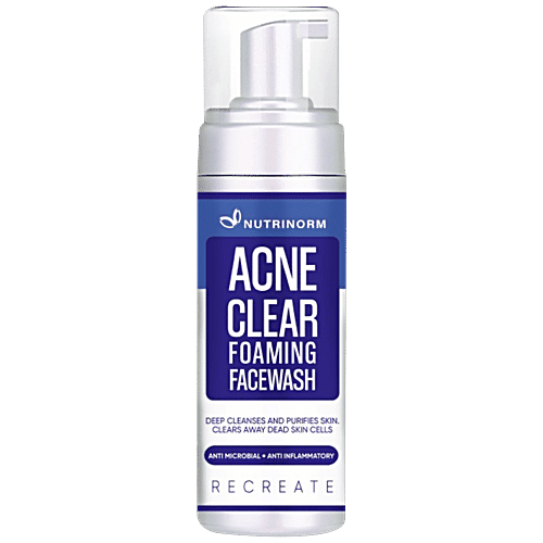 Buy Nutrinorm Wellness Acne Clear Foaming Face Wash Helps Unclog