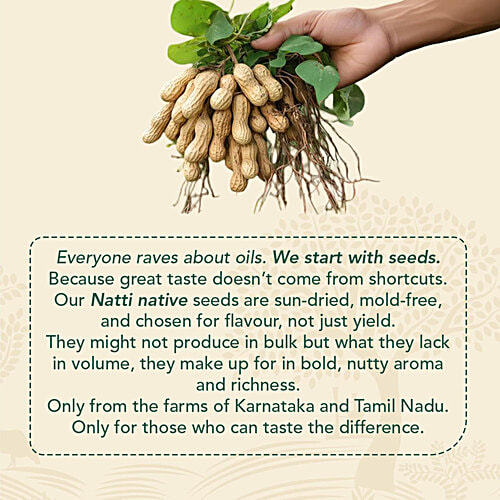 Anveshan Wood Cold Pressed Groundnut/Peanut Cooking Oil, 5 L  