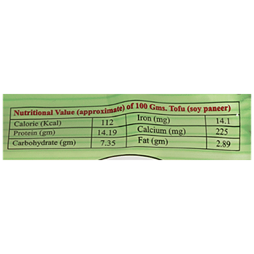 Diet Tofu Masala Soya Paneer - Vegan, Rich In Protein, Calcium & Fibre, Gluten Free, 100 g Pouch
