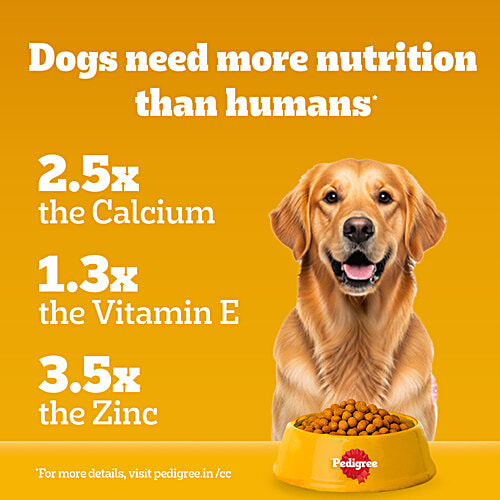 Pedigree Adult Dry Dog Food, Chicken & Vegetables, 20 kg, 3 kg, 100% Complete & Balanced Food for Adult Dogs, 20 kg Healthy Muscles & Bones, Healthy Digestive System, Shinier Coat, High Quality Protein & Calcium