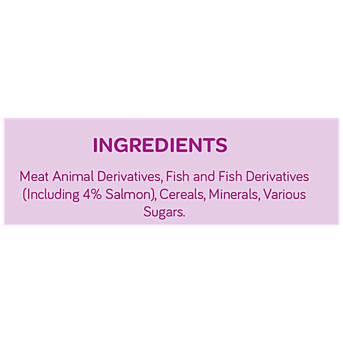 Whiskas Wet Cat Food -  Adult Cats, 1+Years, Salmon In Gravy Flavour, Balanced Nutrition, 4 kg (48 packs x 85 g each) Healthy and Tasty
Complete and Balanced Nutrition
Wet Cat Food Recipe