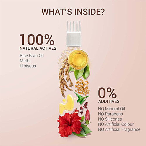 Sesa Rice Hair Oil With Methi & Hibiscus For Long & Strong Hair - 100% Natural, No Mineral Oil, Parabens & Fragrance, 200 ml  