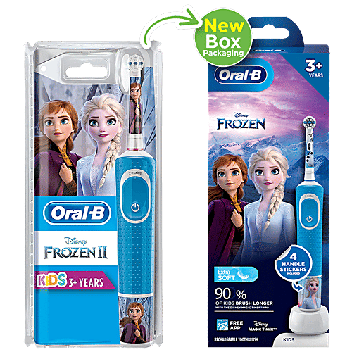 Oral B Kids Electric Rechargeable Toothbrush - Featuring Frozen Characters, 1 pc  