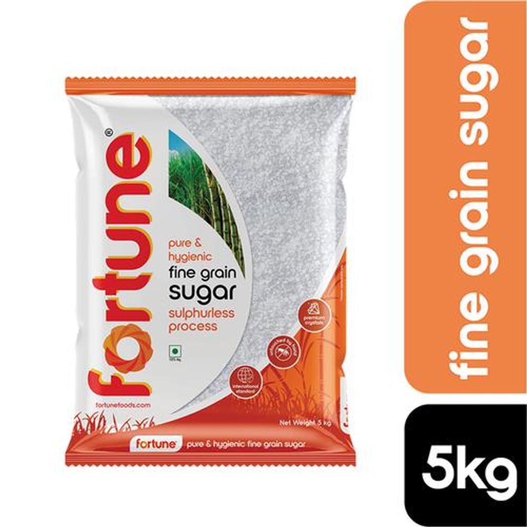 Fortune  Fine Grain Sugar - Sulphurless Process, Pure & Hygienic, 5 kg 
