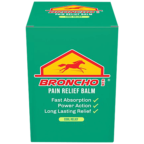 Broncho Rub Pain Relief Balm - Cool Relief, Fast Absorption, Power Action, 50 ml  