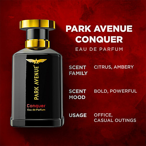 Park Avenue Eau De Perfume - Conquer, Mix Of Citrus, Exotic Spices & Woody Vanilla, 50 ml