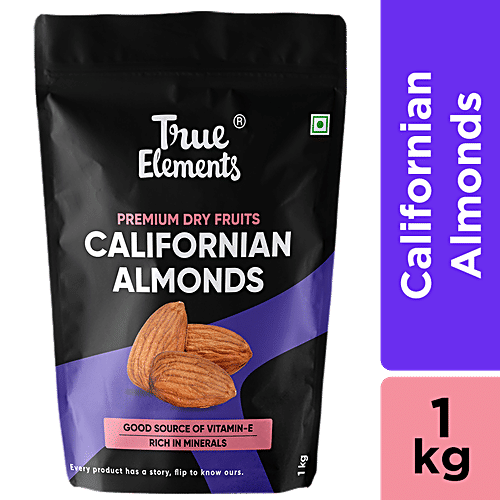 Buy True Elements Californian Almonds Premium Dry Fruits, Rich In