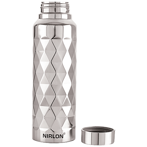 Nirlon Stainless Steel Freezer Bottle - Frozen , Mirror Polished, Leak-Proof, Durable, 1 L  