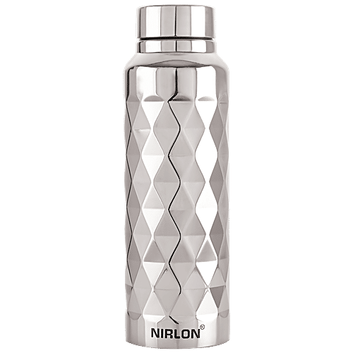 Nirlon Stainless Steel Freezer Bottle - Frozen , Mirror Polished, Leak-Proof, Durable, 1 L  