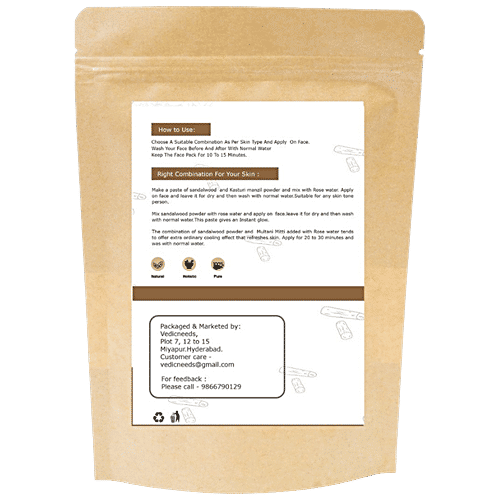 Vedic Needs Premium Sandalwood Powder/Chandan - Improves Skin Texture, 25 g  