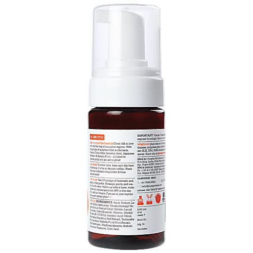 Plum Vitamin C & Mandarin Foaming Face Wash - Gentle, Sulphate Free, For Glowing Skin, 110 ml  