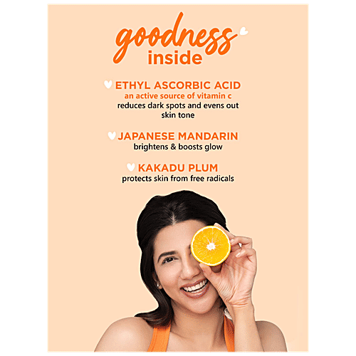 Plum Vitamin C & Mandarin Foaming Face Wash - Gentle, Sulphate Free, For Glowing Skin, 110 ml  