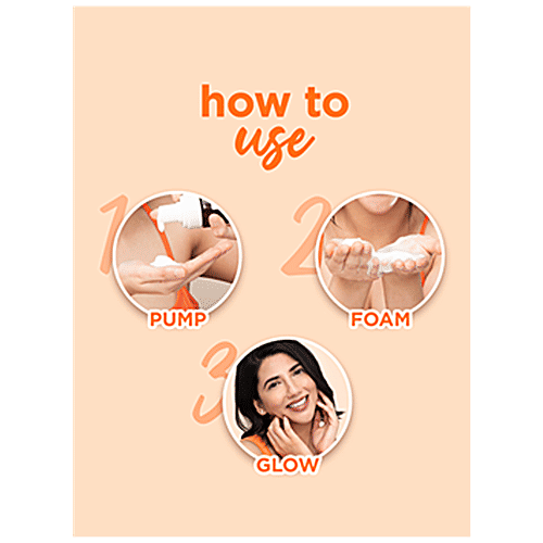 Plum Vitamin C & Mandarin Foaming Face Wash - Gentle, Sulphate Free, For Glowing Skin, 110 ml  