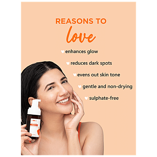 Plum Vitamin C & Mandarin Foaming Face Wash - Gentle, Sulphate Free, For Glowing Skin, 110 ml  