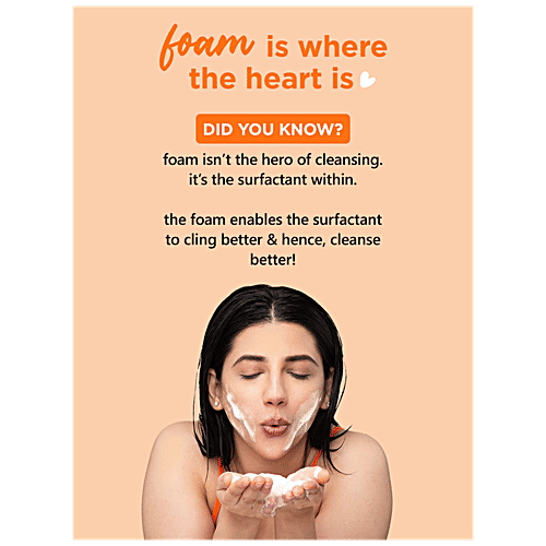 Plum Vitamin C & Mandarin Foaming Face Wash - Gentle, Sulphate Free, For Glowing Skin, 110 ml  