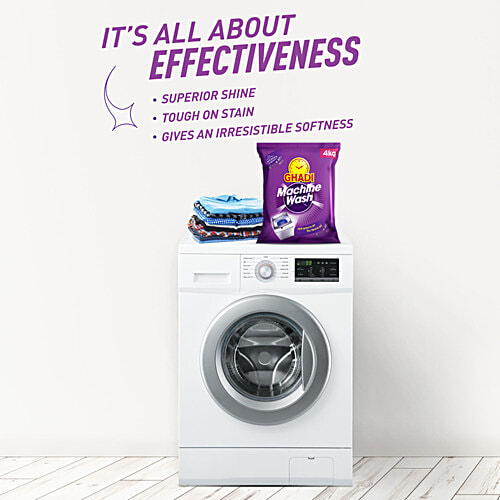 Ghadi Machine Wash Detergent Powder, Lavender Fragrance, Compatible With All Washing Machines, 4 kg  Effortless Cleaning
 Saves Time
 Affordable
