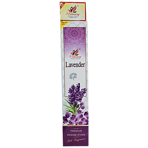Vishvarup Incense Sticks/ Agarbatti - Lavender Economy,  Premium Quality Fragrance, For Prayer, Positive Ambience, 90 g  