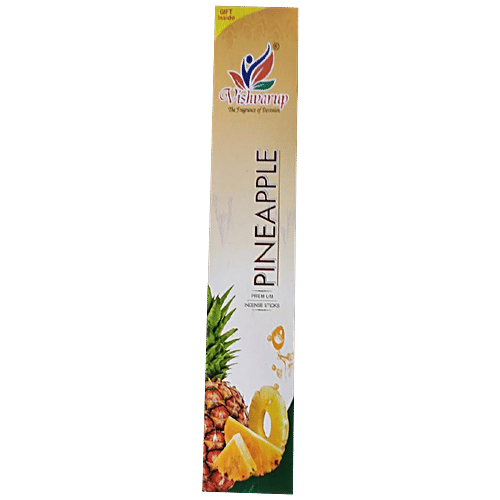 Vishvarup Incense Sticks/ Agarbatti - Pineapple, Economy Pack, Premium Quality, Highly Fragrant, For Prayer, Positive Ambience, 90 g  