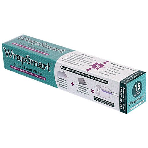 Buy WrapSmart 2In1 Food Wrap Grease Resistant, No Chemical Coating
