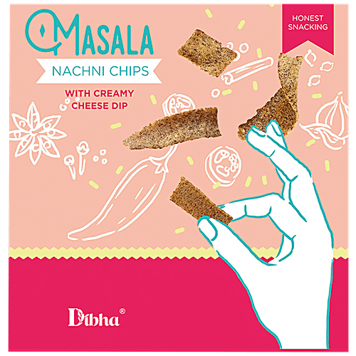 Dibha Masala Nachni Chips With Creamy Cheese Dip - Goodness Of Ragi, 70 g