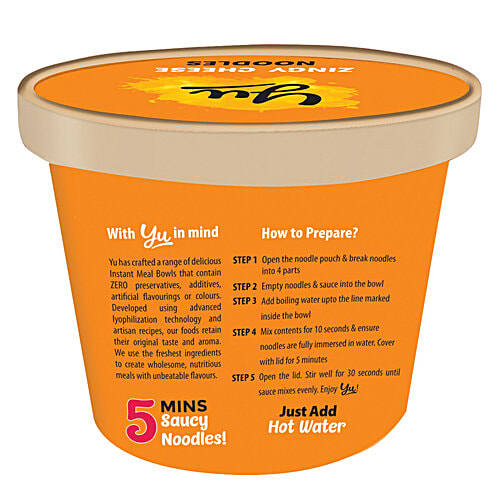 Yu Chilli Manchurian Instant Cup Noodles - Wholesome, No Preservatives, 70 g  