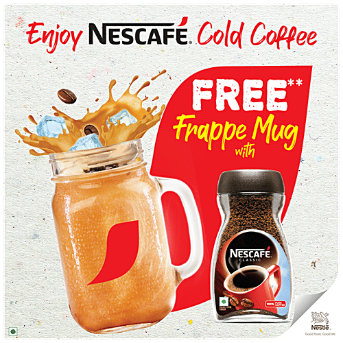 Nescafe Classic Cold Coffee Kit - Rich & Aromatic, Refreshing, Boosts Energy, 100 g (Get Free Frappe Mug Inside)