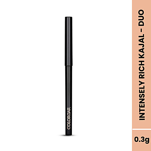 ColorBar Intensely Rich Kajal Duo - Creatively Black, Long Wearing, Smudge Proof, Water Resistant, 0.6 g (Pack of 2) 