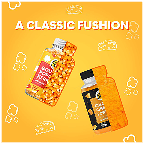 Buy 515PM Gourmet Popcorn Kernels & Cheddar Cheese Powder Imported From USA, GlutenFree