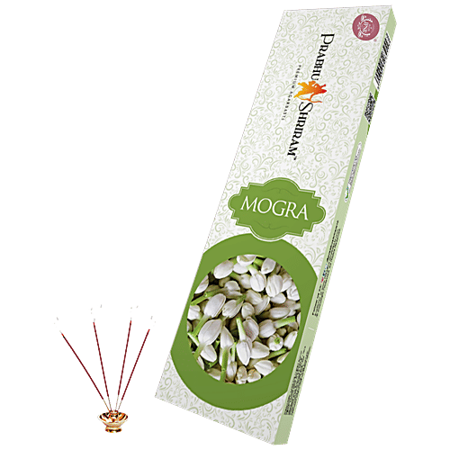 Prabhu Shriram Flower Series Mogra Premium Incense Sticks/Agarbatti - Provides Long-Lasting Fragrance, 60 g (Pack of 40) 