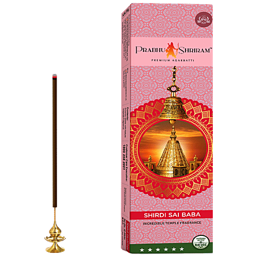 Buy Prabhu Shriram Temple Series Shirdi Sai Baba Premium Incense Sticks