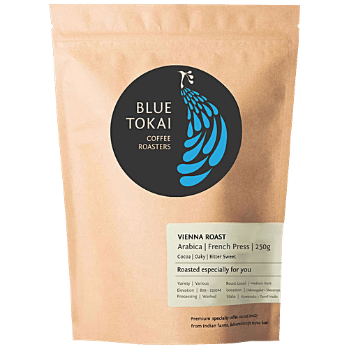 Buy Blue Tokai Vienna French Press Dark Roasted Arabica Ground Coffee