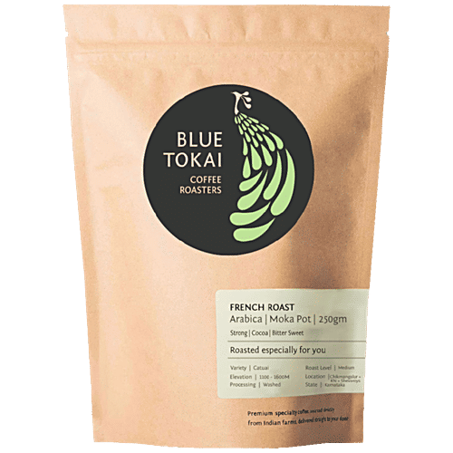 Buy Blue Tokai French Roast Moka Pot Coffee 100 Arabica, Dark