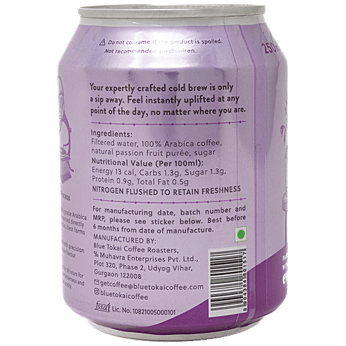 Blue Tokai Cold Brew Coffee - Passion Fruit, No Milk, Ready To Drink, 250 ml  
