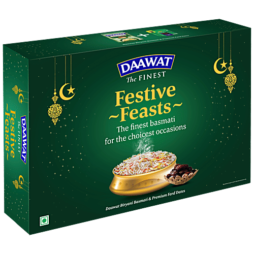 Daawat Biryani Basmati Rice 1kg + Date crown Fard Premium Dates 250g Pouch Combo Pack, 2 pcs  