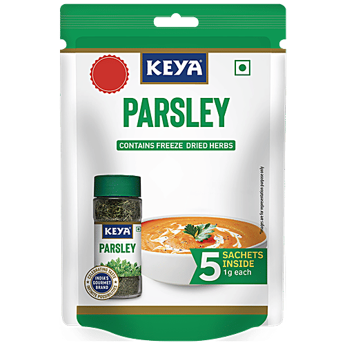 Keya Parsley - Freeze Dried Herbs, Rich In Antioxidants, Vitamin A & C, 5 g (5 Sachet x 1 g each) 