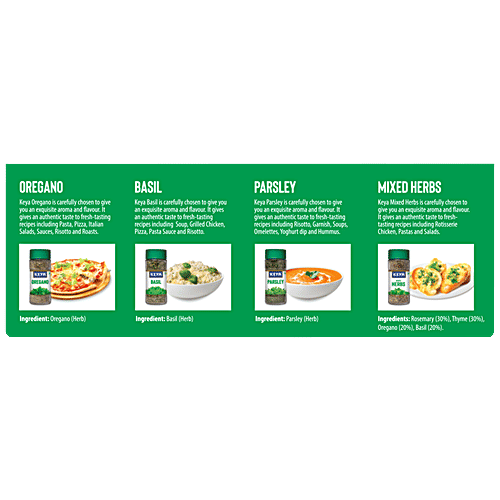 Keya Herbs Super Pack - Gourmet Seasonings, For Sprinkling, Garnishing, Cooking Use, 10.4 g  