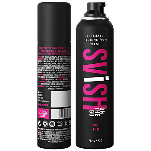 Svish On The Go Intimate Hygiene Wipes & Foam Washes - Skin-Friendly, No Paraben, For Men, Women, 4 pcs  