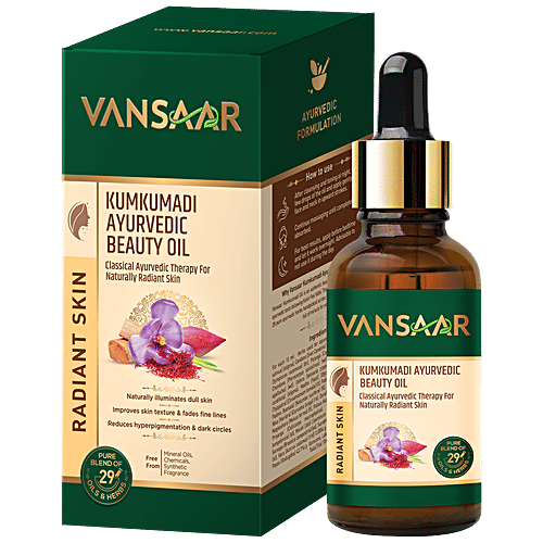 Buy Vansaar Kumkumadi Ayurvedic Beauty Oil Pure, Natural, Chemical Free, For Radiant Skin